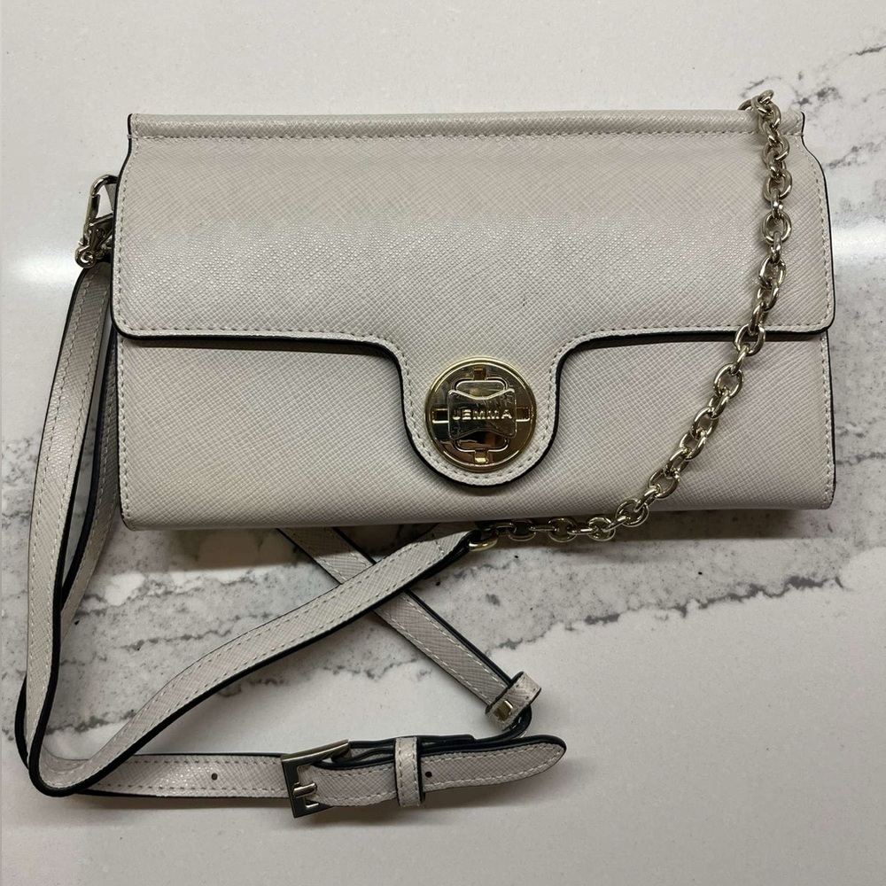 NWT Light grey Jemma clutch with crossbody strap